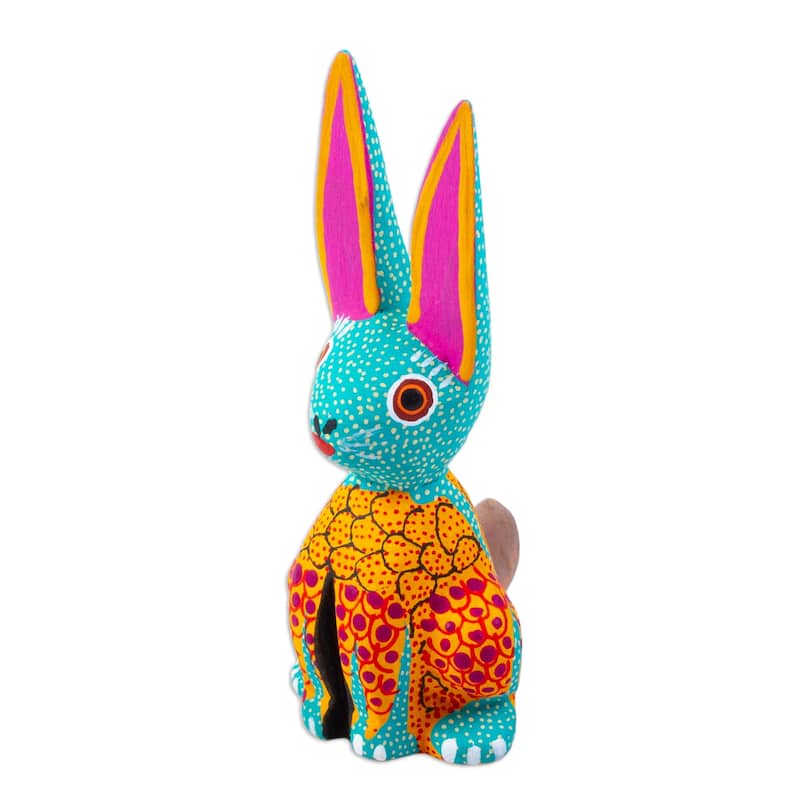 Novica Handmade Zapotec Bunny Wood Alebrije Figurine