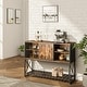 preview thumbnail 7 of 8, Buffet Sideboard Storage Bar Cabinet with Sliding Door