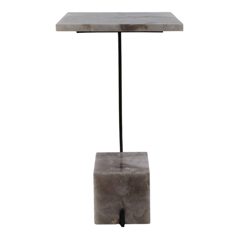 Metal Accent Table Modern Geometric Base Sleek Contemporary Design