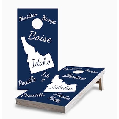 Idaho State Pride Corn Hole Board Set w Case & Lights