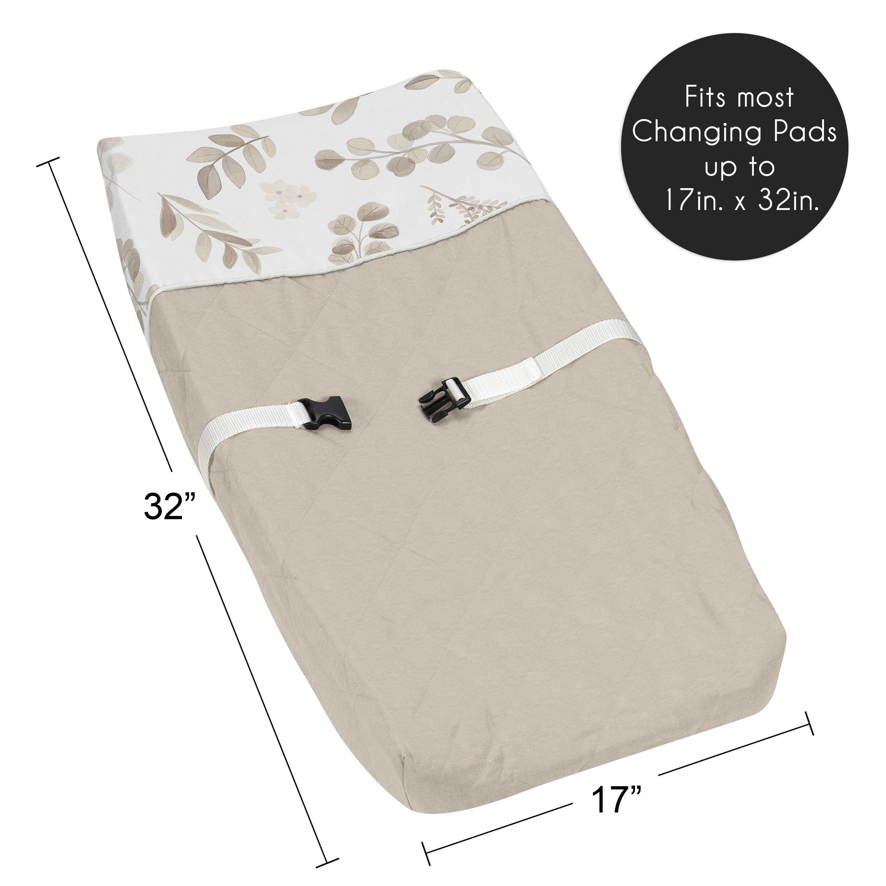 Ivory changing top pad cover