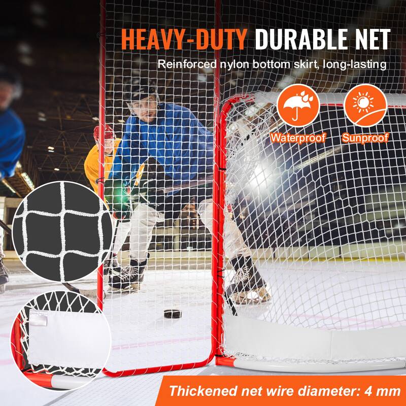Hockey Goal Backstop Net Portable Indoor Outdoor Hockey Training Net