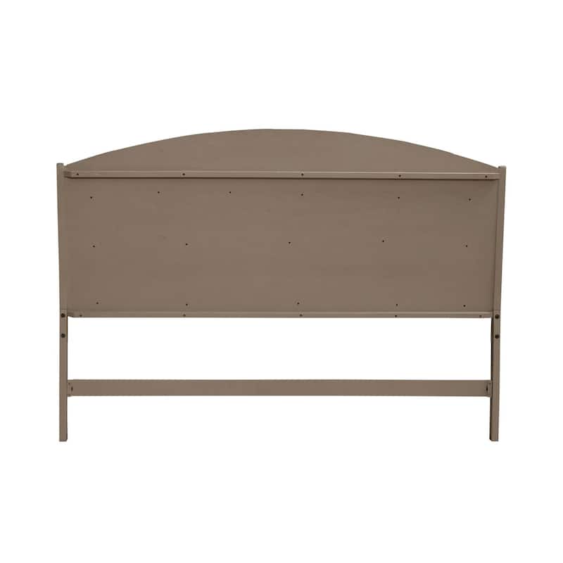 Avalon Burnished Beige Oak Upholstered Headboard, Queen or King