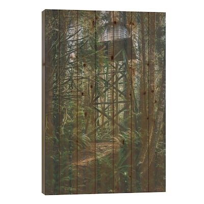 Bells Water Tower Print On Wood by Louis Ruth - Multi-Color