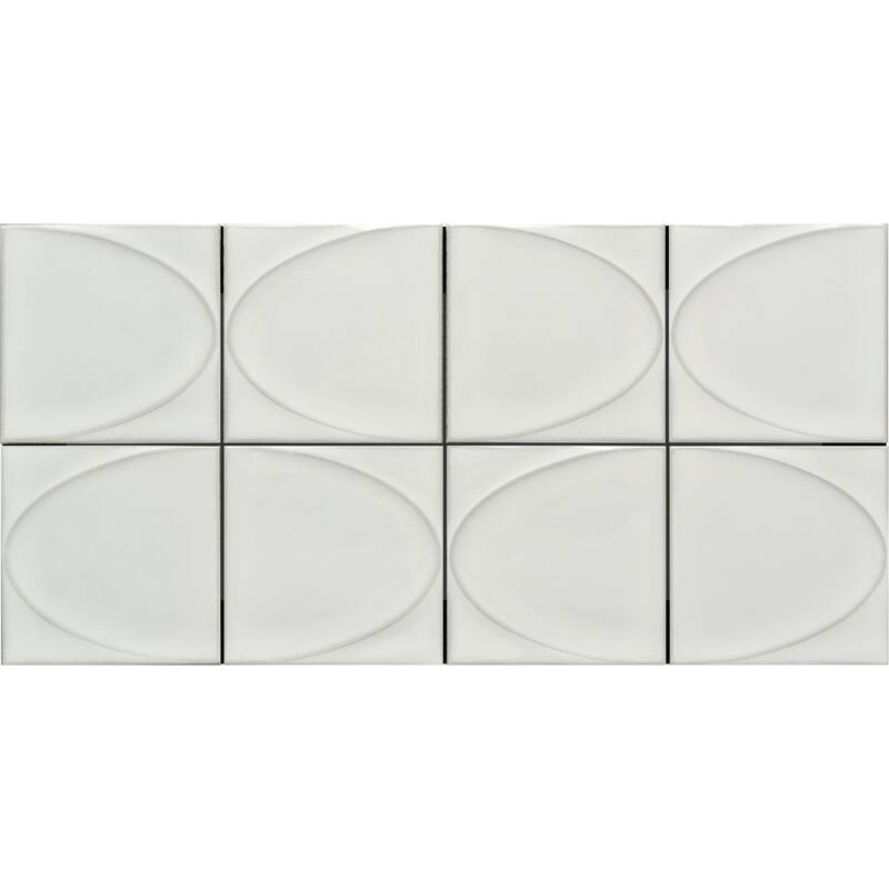Emser Tile Mizu - 8" x 16" Square Mosaic Wall Tile - Glossy Tile
