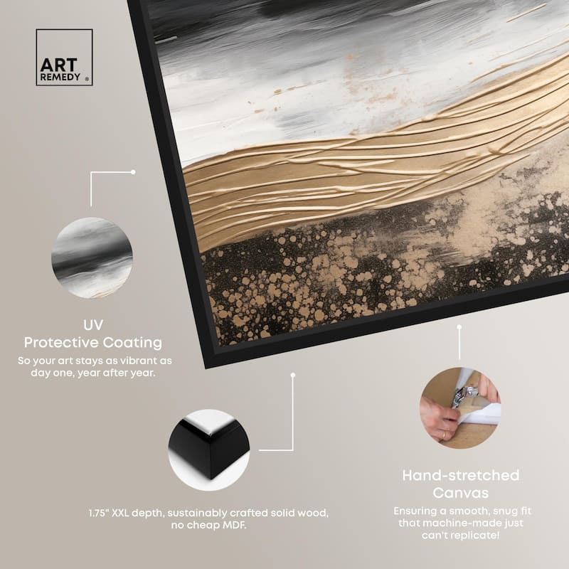 Moonlit Gold Canvas by Art Remedy