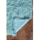 preview thumbnail 3 of 2, Flokati Heavy Pastel Blue Wool Rug (2' x 8') - 2' x 8'
