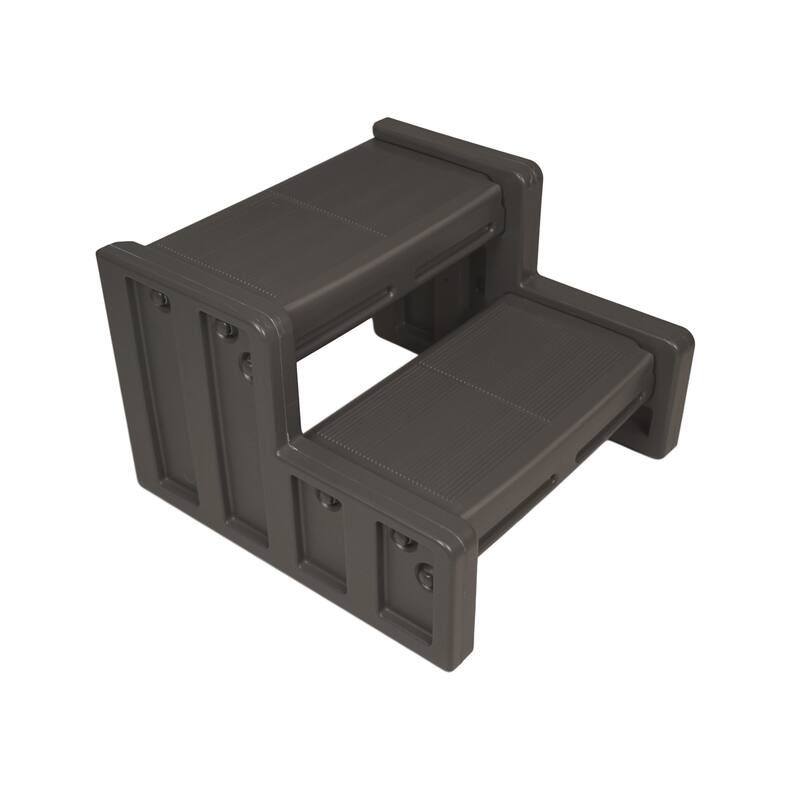 Vinyl Works 22 Inch Junior Resin Multi Purpose Home Spa and Hot Tub Steps, Mocha - 12.8