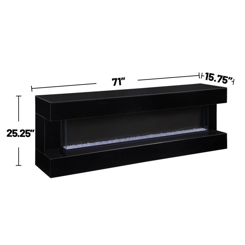 Wooden TV Stand with Visual Flame Box