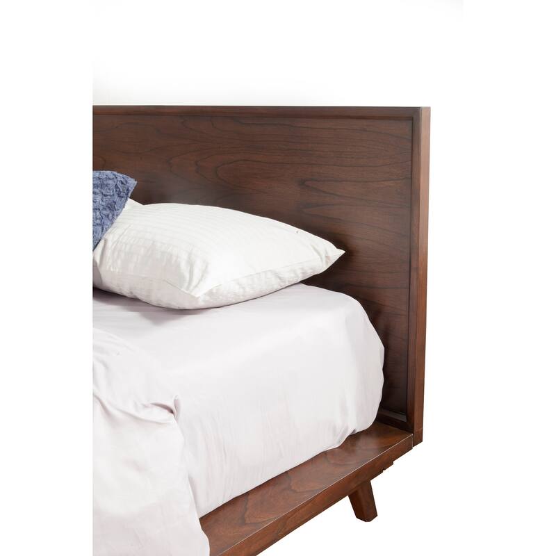 Alpine Furniture Gramercy Walnut Wood Platform Bed