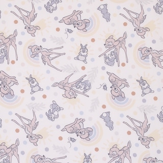 Disney B is for Bambi Fitted Mini Crib Sheet