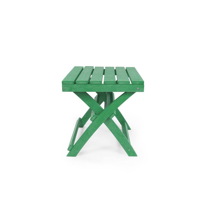 Santorini Fully Assembled All-Weather Recycled HDPE Outdoor Folding Side Table