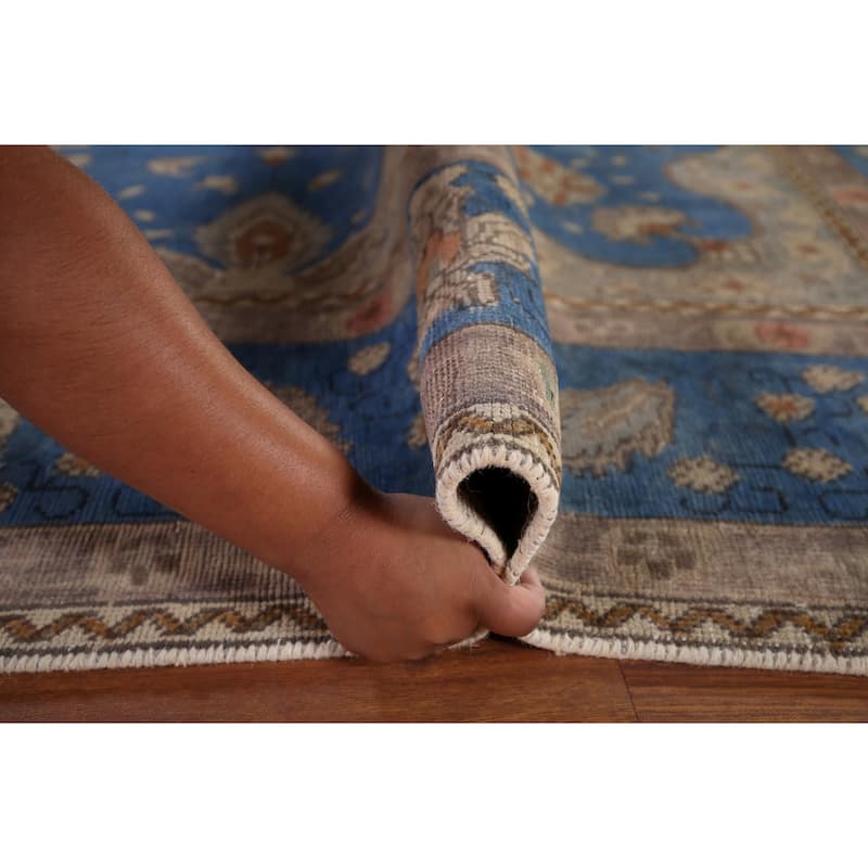 Over-Dyed Distressed Tabriz Persian Vintage Hand-Knotted Wool Carpet - 8'2" x 10'8"