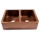 preview thumbnail 3 of 13, Adams Copper 33" Double Bowl Farmhouse Apron Front Undermount Kitchen Sink