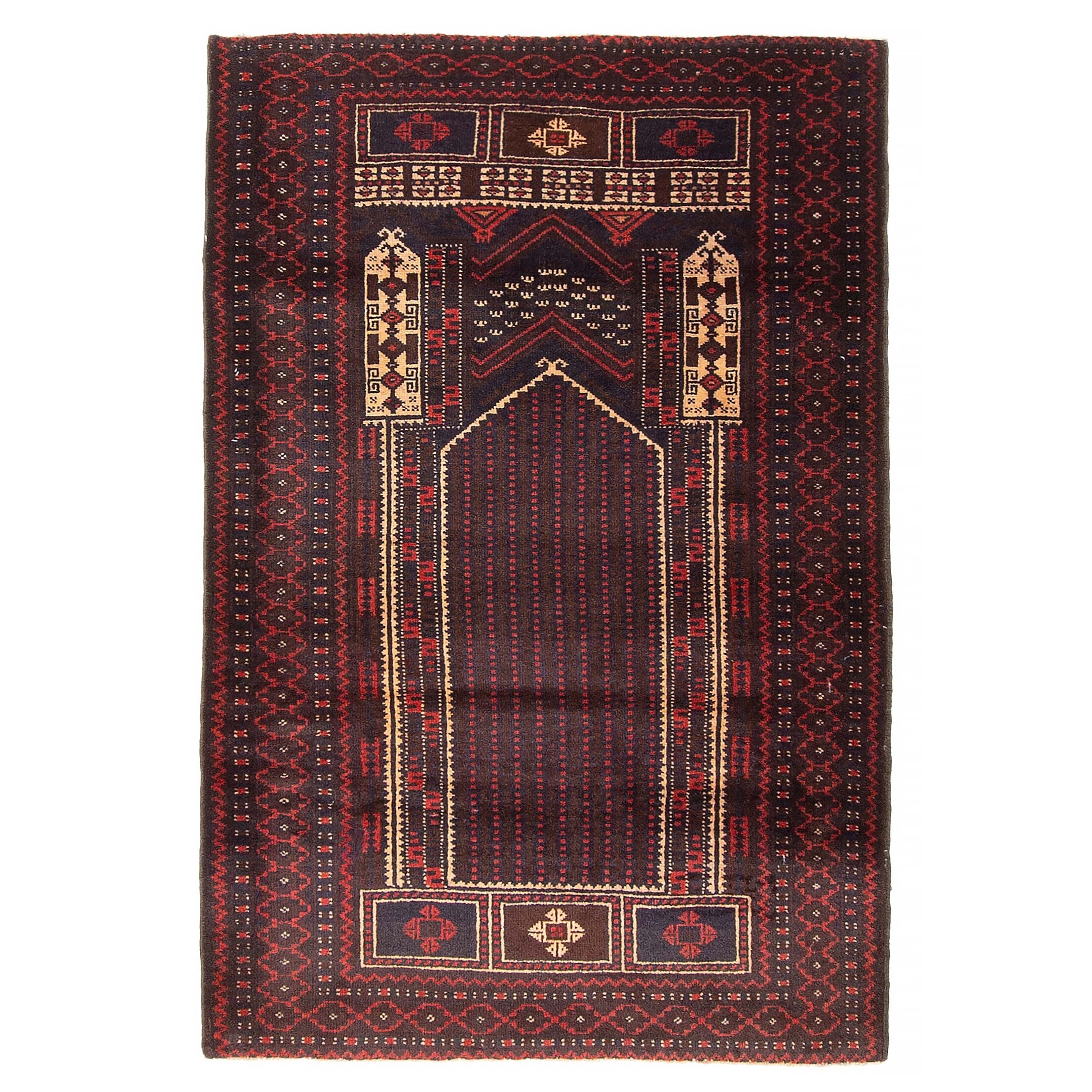 Teimani Brown Rug 2'11" x 4'7" - 2'11 x 4'7