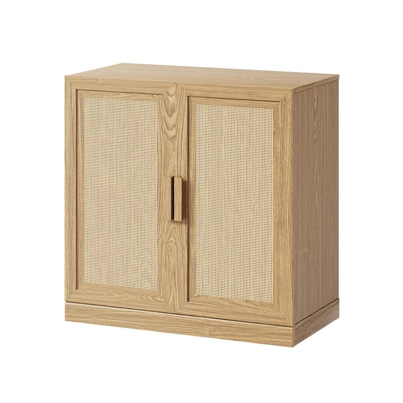 Modular Sideboard Cabinet with Storage Buffet Cabinet with Rattan Doors for Living Room Kitchen Dining Room Entryway