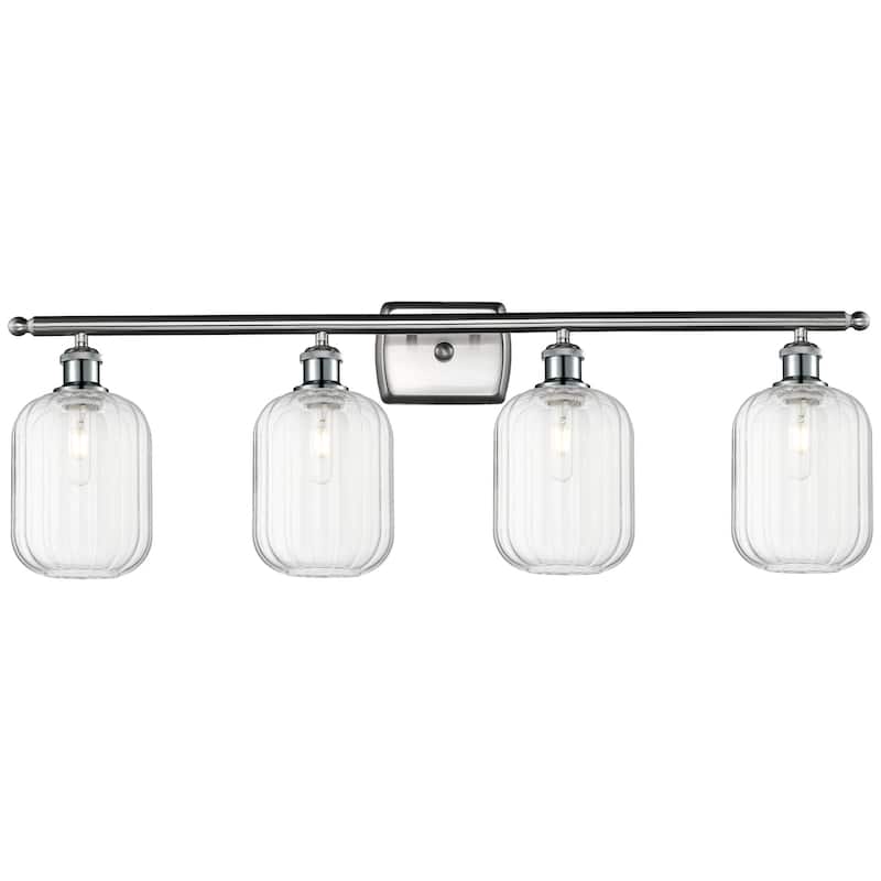 Innovations Lighting 516-4W-13-37 Preston Vanity Preston 4 Light 37" - Brushed Satin Nickel / Clear