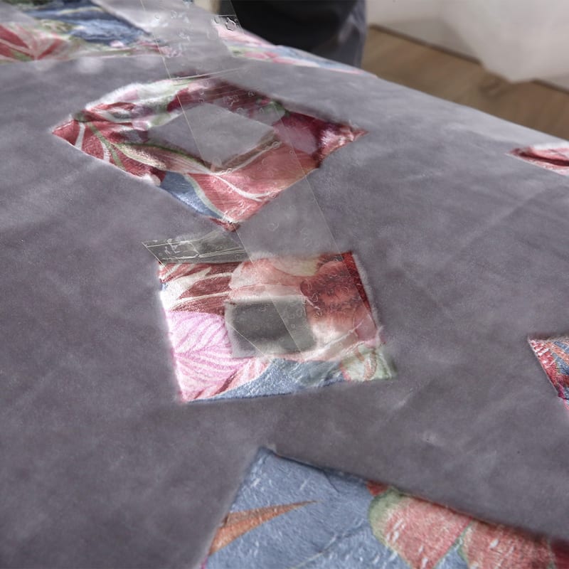 Reversible 10.5 Pounds Plush Fleece Blankets, 2 PLY A&B Design 87" x 95" Bed Blankets for Winter