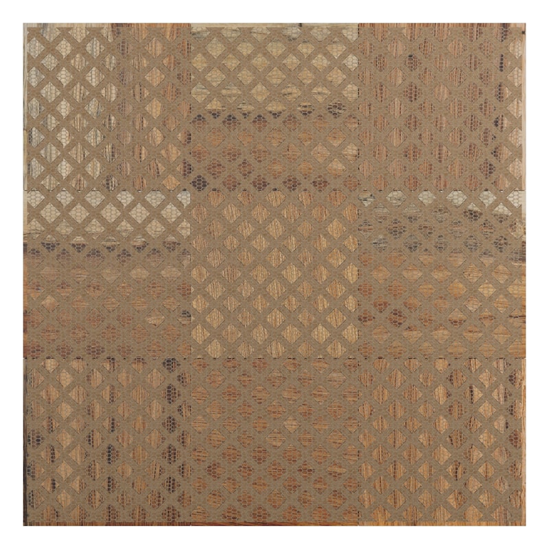 11 7/8"W x 11 7/8"H x 1/2"P Ranchero Wood Mosaic Wall Tile, Old Boat Wood - 11 7/8"W x 11 7/8"H x 1/2"P