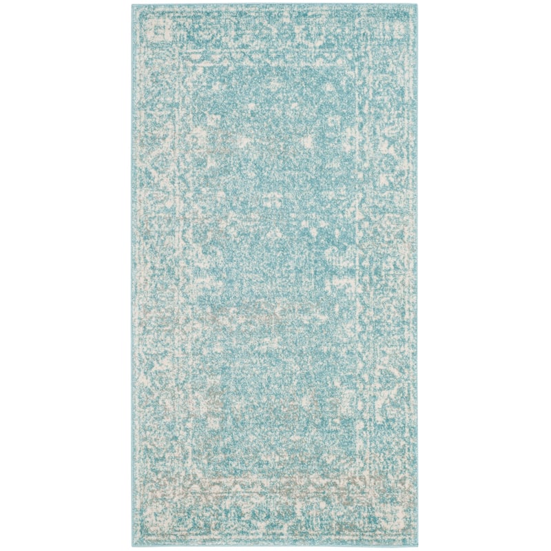 SAFAVIEH, Evoke Karola Vintage Boho Rug - 2'2" x 5' - Light Blue/Ivory