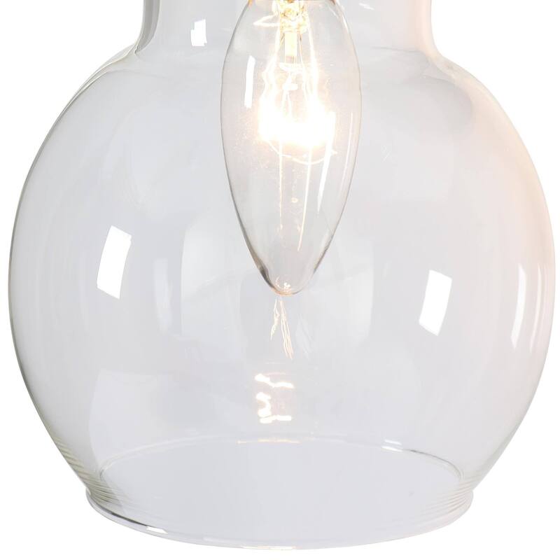 Modern Farmhouse 1-Light Black Gold Wall Sconce Light Fixture with Glass Shade