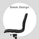 Set of 2 Modern Office Chairs, Upholstered PU Leather Ribbed Armless Mid Back with Metal Frame, Adjustable Height, Tilt