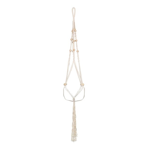 Macrame Plant Hanger Flower Pot Holder DIY Indoor Outdoor Hanging Cotton Rope Basket Retro Vintage-inspired 59.1 Inch Length
