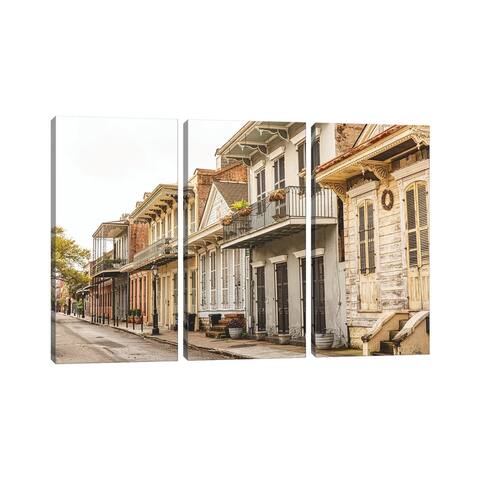iCanvas "New Orleans French Quarter Morning Light" by Ann Hudec 3-Piece Canvas Wall Art Set