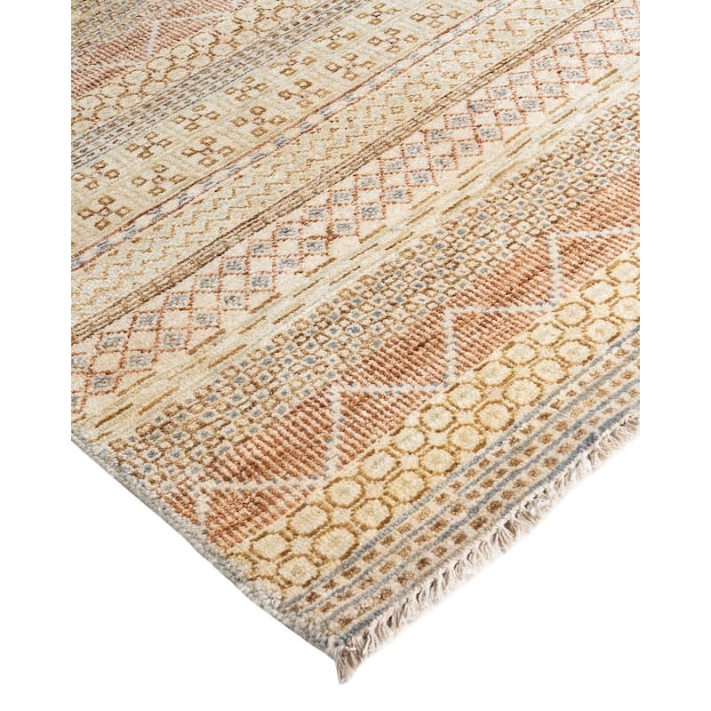 Gabbeh One-of-a-Kind Hand-Knotted Area Rug - Beige, 9' 3" x 12' 3" - 9' 3" x 12' 3"