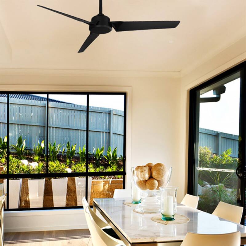 Roboto Indoor Outdoor 3-Blade Smart Ceiling Fan 52in with Remote Control