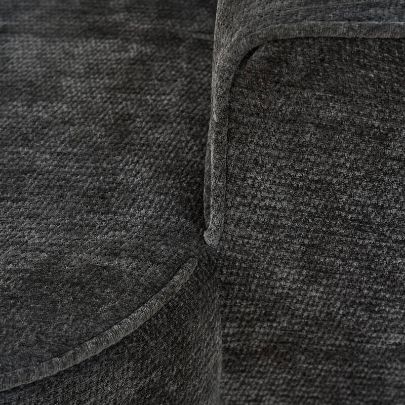 L Shaped Modular Sectional Sofa with Chaise Lounge, Chenille Upholstered Cloud Couch, Full Compressed Corner 4 Seat Sofa