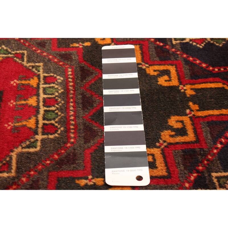 ECARPETGALLERY Hand-knotted Baluch Black Wool Rug - 3'6 x 6'6