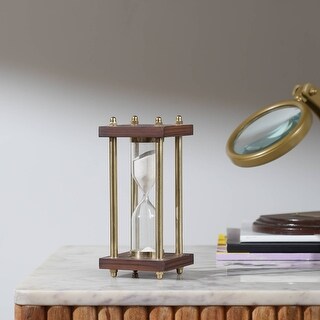 Decorative Aluminium Frame Sand Timer-Hourglass-4x4x8