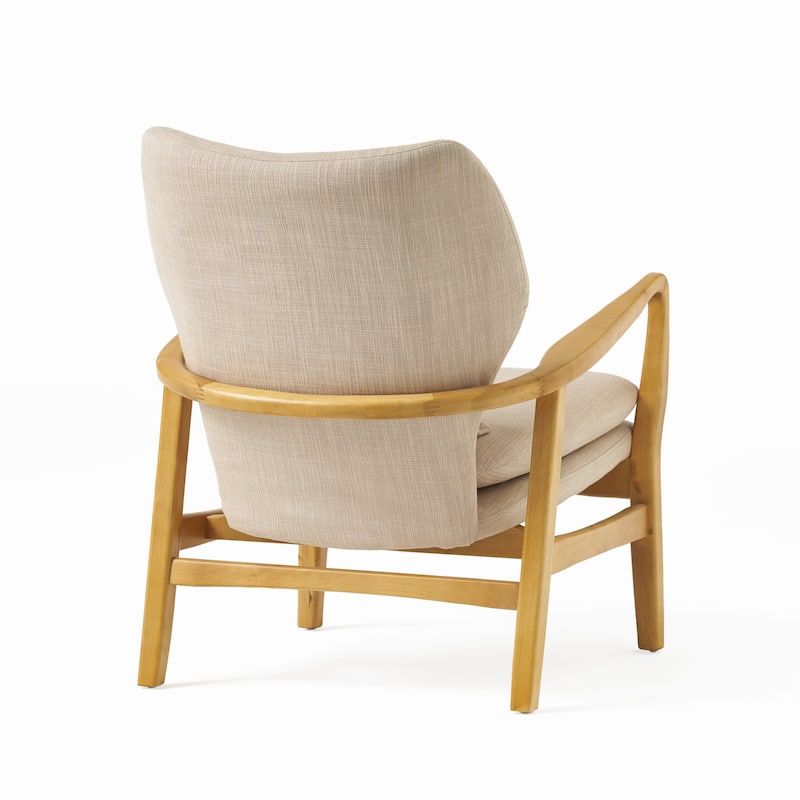 Beige 26.25" Button Tufted Club Chair
