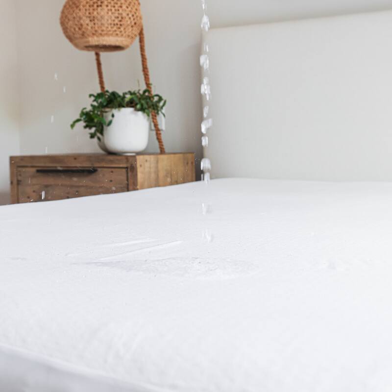 Jennifer Adams Cool Cotton Waterproof Hypoallergenic Mattress Protector - White