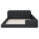 preview thumbnail 13 of 16, Queen Size Upholstered Platform Bed with 2 Reading Lights, White