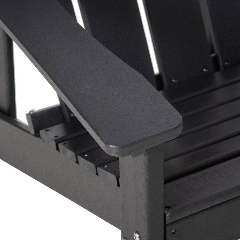 Outsunny Plastic Adirondack Chair, HDPE Fire Pit Chair with High Back for Backyard, Garden
