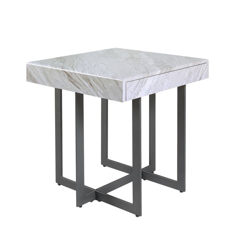 Granala Contemporary Steel 2-Piece Storage Coffee Table Set by Furniture of America