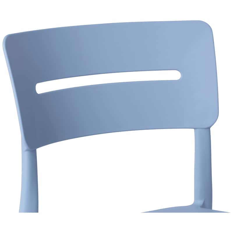 Frond and Form Modern Outdoor Patio Stacking Dining Side Chair (Set of 2)