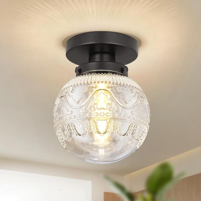 Modern hallway light black ceiling light glass ceiling light