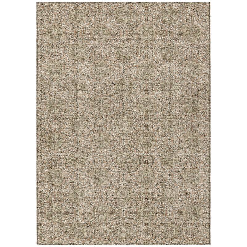 HomeRoots Damask Transitional Rectangle Outdoor Rug