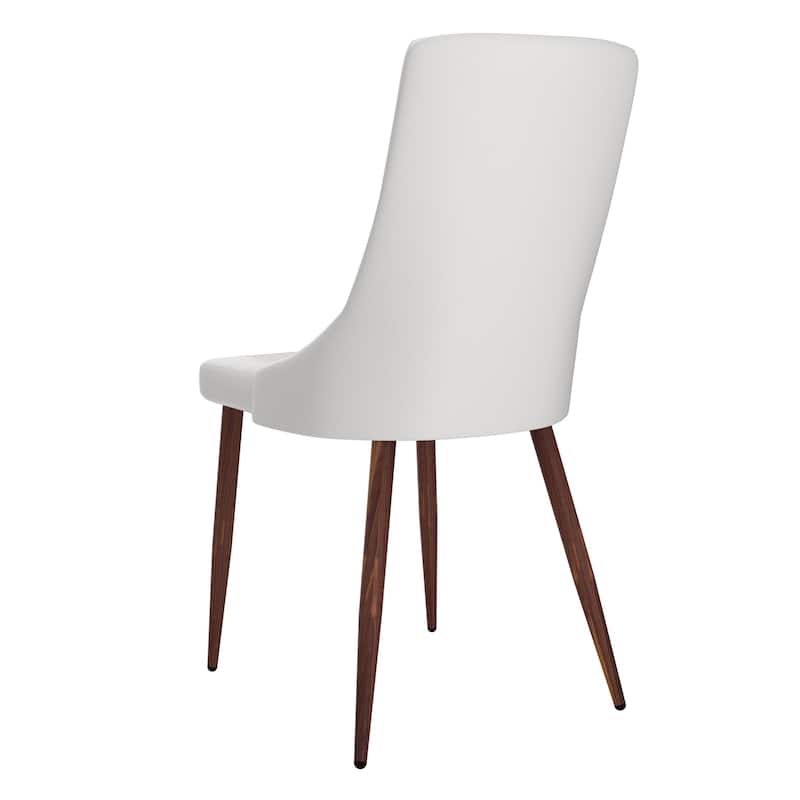 Mid-Century Faux Leather and Metal Dining Chair, Set of 4