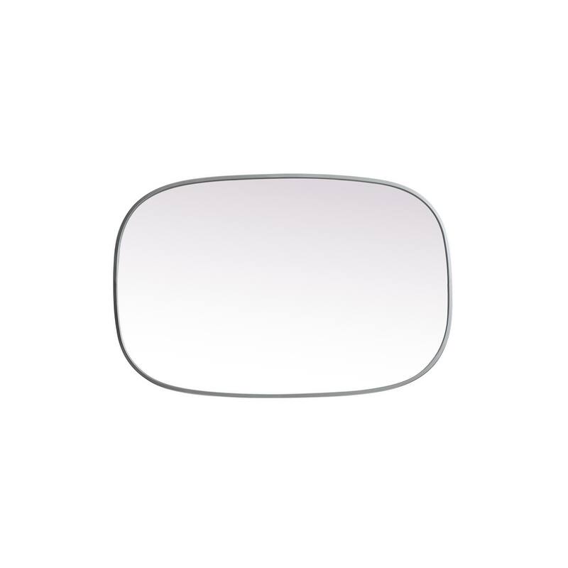 Indigo Home Metal Frame Oval Mirror 24x36 Inch