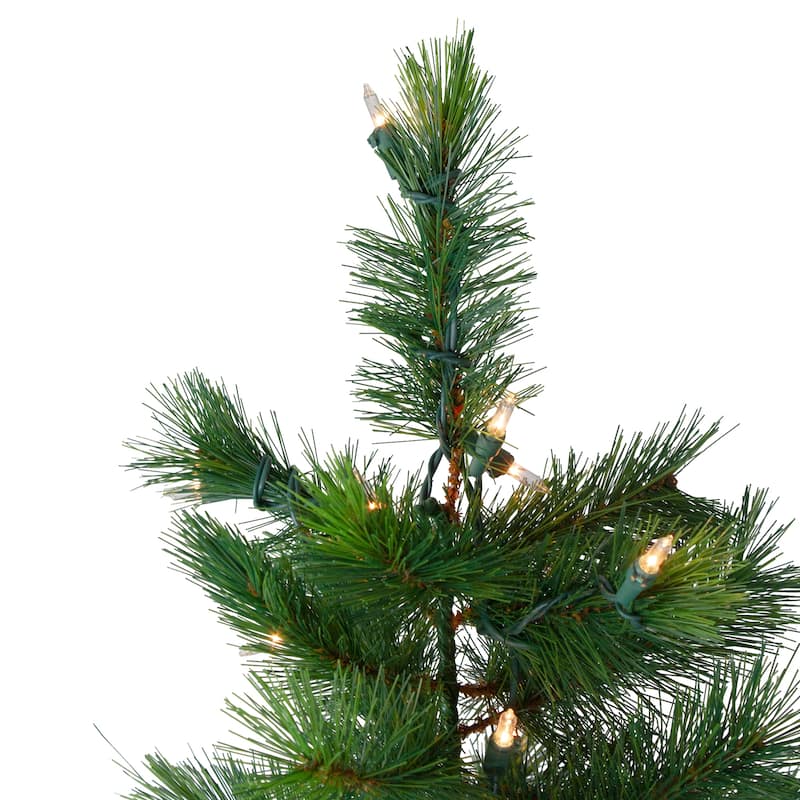 6.5' Pre-Lit Slim Royal Alpine Artificial Christmas Tree - Clear Lights