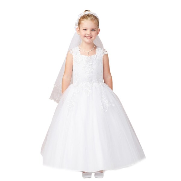 kids white lace dress