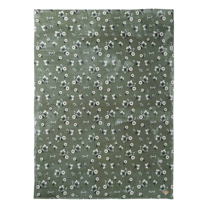 Lucky Brand Daisy Plush Throw Blanket