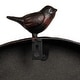 preview thumbnail 5 of 8, Metal Wall Clock with Bird