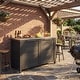 preview thumbnail 78 of 93, 100% Solid Wood Outdoor Kitchen Cabinet Set, Modular Patio BBQ Island Sideboard Buffet Pantry