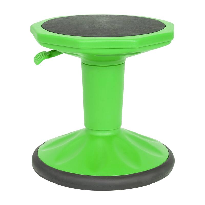 Kids Adjustable Height Active Learning Stool for Classroom and Home - 13"D x 13"W x 13.5" - 18.25"H