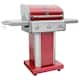 Kenmore 3 Burner Pedestal Grill with Foldable Side Shelves - product size:1298*613*1145mm, - Red